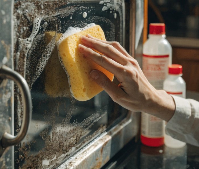 Как бережно очистить духовку от нагара без едкого запаха и риска для эмали